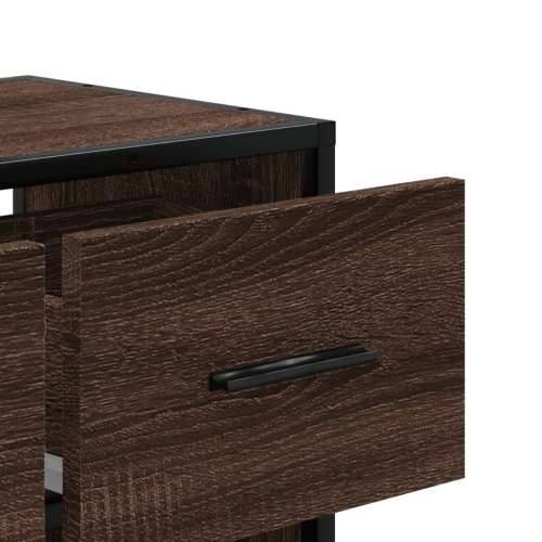 TV ormarić boja hrasta 60x31x39,5 cm konstruirano drvo i metal - Smeđi hrast 1 60 cm Cijena