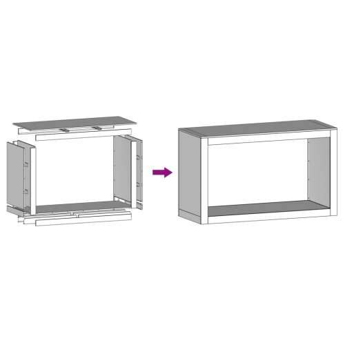 Stalak za drva za ogrjev crni 100x40x60 cm čelični - Čelik/crna 100 x 40 x 60 cm Cijena