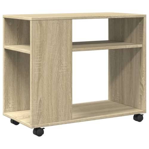 Bočni stolić s kotačima boja hrasta sonome 70x35x60 cm drveni - sonoma hrast 1 Cijena