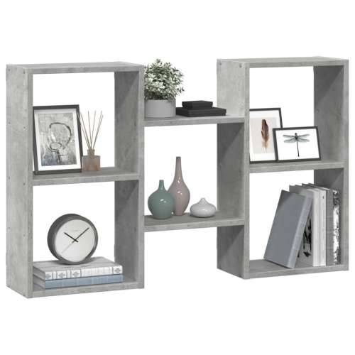 Zidna polica siva boja betona 96x18x60 cm konstruirano drvo - Beton siva 1 Cijena