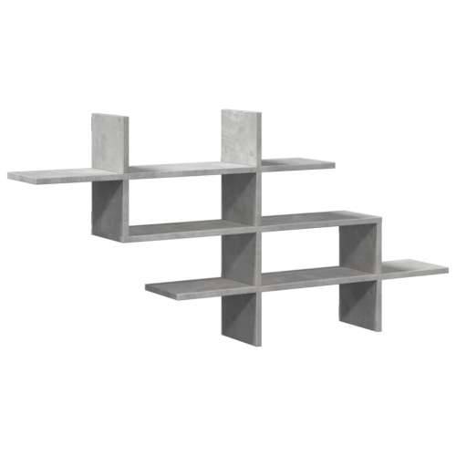 Zidna polica siva boja betona 124,5x18x60,5cm konstruirano drvo - Beton siva 1 Cijena