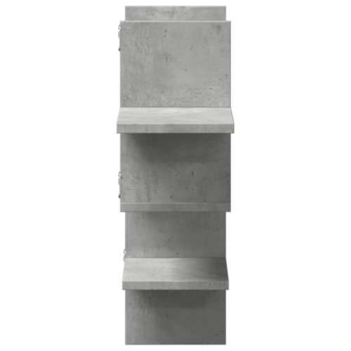Zidna polica siva boja betona 124,5x18x60,5cm konstruirano drvo - Beton siva 1 Cijena