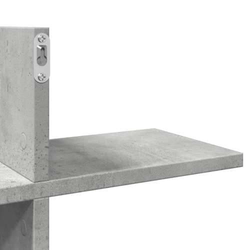 Zidna polica siva boja betona 124,5x18x60,5cm konstruirano drvo - Beton siva 1 Cijena