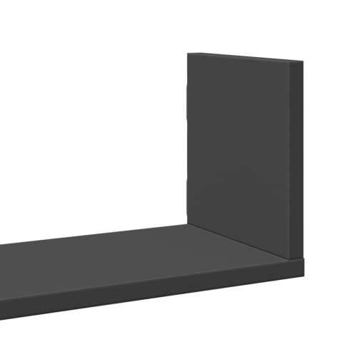 Zidne police 3 kom crne 80x18x18 cm konstruirano drvo - Crna 80 x 18 x 18 cm 1 Cijena