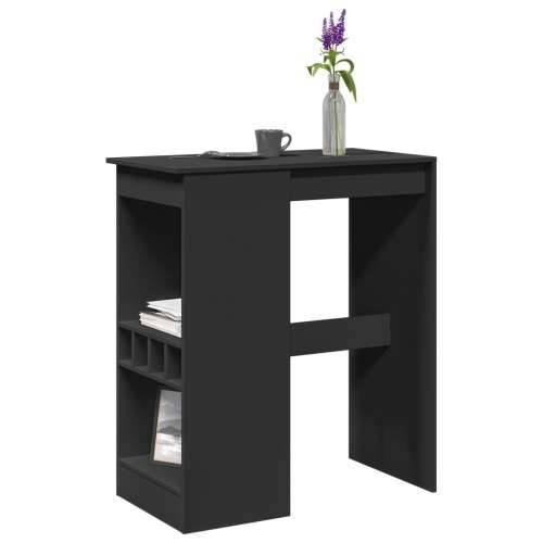 Barski stol s držačima crni 90x47,5x103,5 cm konstruirano drvo - Crna 1 Cijena
