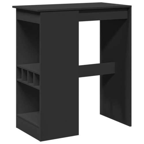 Barski stol s držačima crni 90x47,5x103,5 cm konstruirano drvo - Crna 1 Cijena