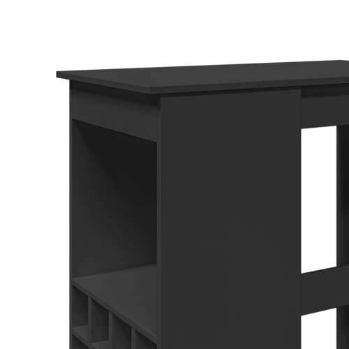 Barski stol s držačima crni 90x47,5x103,5 cm konstruirano drvo - Crna 1 Cijena