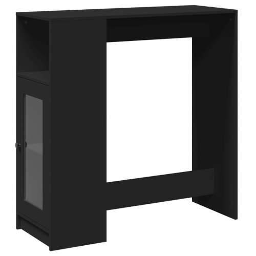 Barski stol s držačima crni 101x40x103,5 cm konstruirano drvo - Crna 1 Cijena