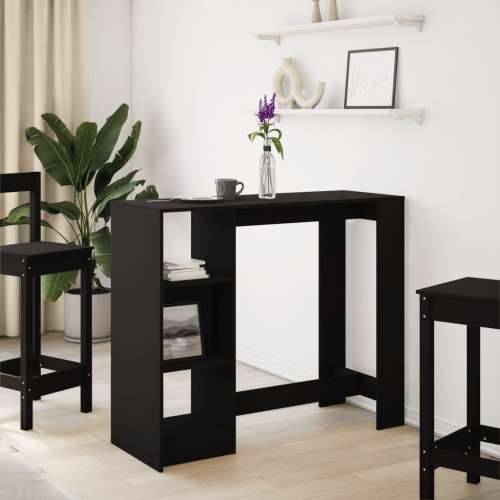 Barski stol s držačima crni 101x40x103,5 cm konstruirano drvo - Crna 1 Cijena