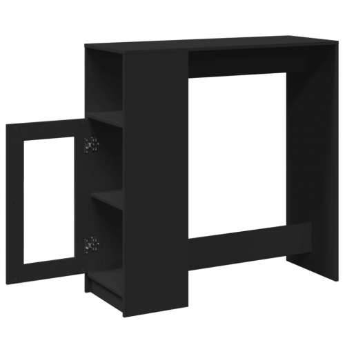 Barski stol s držačima crni 101x40x103,5 cm konstruirano drvo - Crna 1 Cijena