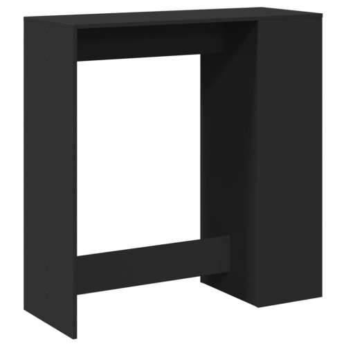 Barski stol s držačima crni 101x40x103,5 cm konstruirano drvo - Crna 1 Cijena