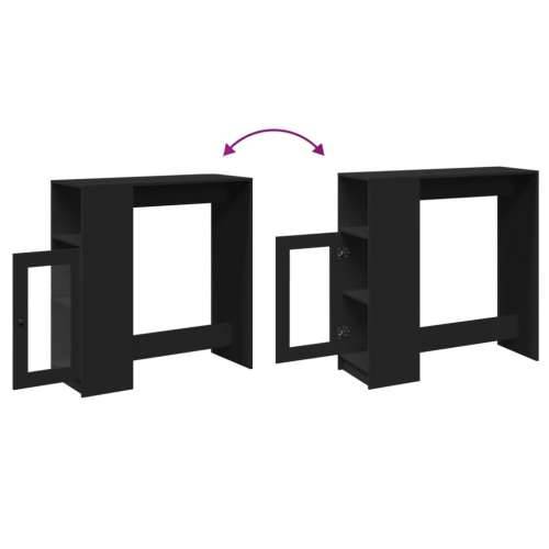 Barski stol s držačima crni 101x40x103,5 cm konstruirano drvo - Crna 1 Cijena