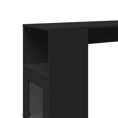Barski stol s držačima crni 101x40x103,5 cm konstruirano drvo - Crna 1 Cijena