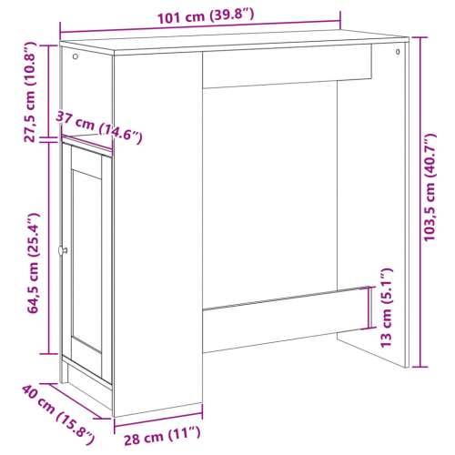 Barski stol s držačima crni 101x40x103,5 cm konstruirano drvo - Crna 1 Cijena