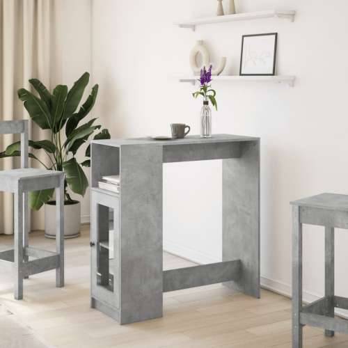 Barski stol s držačima siva boja betona 101x40x103,5 cm drveni - Beton siva 1 Cijena