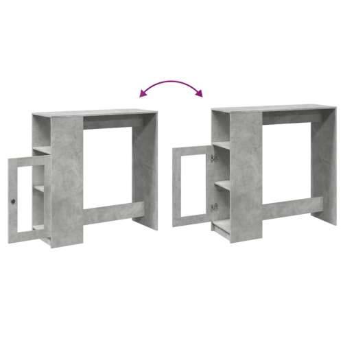 Barski stol s držačima siva boja betona 101x40x103,5 cm drveni - Beton siva 1 Cijena