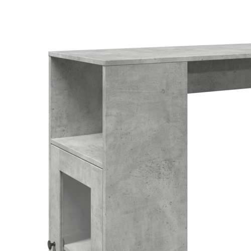 Barski stol s držačima siva boja betona 101x40x103,5 cm drveni - Beton siva 1 Cijena