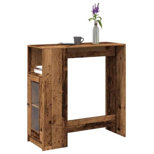 Barski stol s držačima boja drva 101 x 40 x 103,5 cm drveni - Staro drvo 1 Cijena