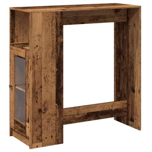 Barski stol s držačima boja drva 101 x 40 x 103,5 cm drveni - Staro drvo 1 Cijena