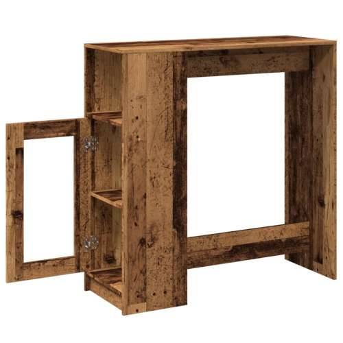 Barski stol s držačima boja drva 101 x 40 x 103,5 cm drveni - Staro drvo 1 Cijena