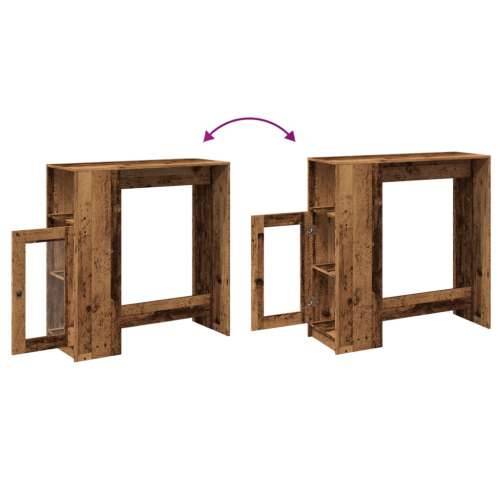 Barski stol s držačima boja drva 101 x 40 x 103,5 cm drveni - Staro drvo 1 Cijena