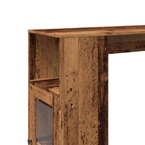 Barski stol s držačima boja drva 101 x 40 x 103,5 cm drveni - Staro drvo 1 Cijena
