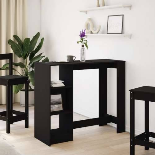 Barski stol s policom crni 124x46x103,5 cm konstruirano drvo Crna 1 Cijena