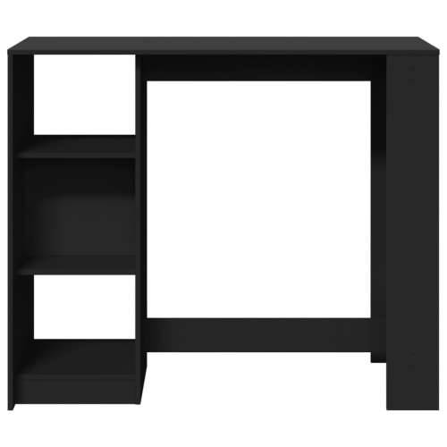 Barski stol s policom crni 124x46x103,5 cm konstruirano drvo Crna 1 Cijena