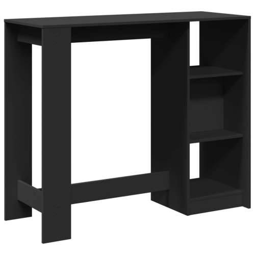 Barski stol s policom crni 124x46x103,5 cm konstruirano drvo Crna 1 Cijena