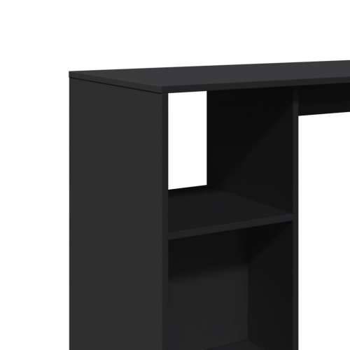 Barski stol s policom crni 124x46x103,5 cm konstruirano drvo Crna 1 Cijena