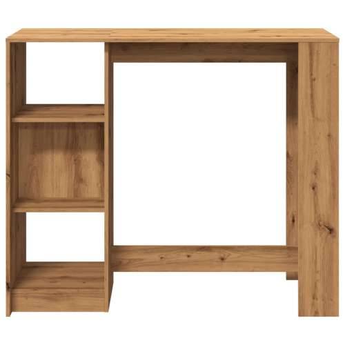 Barski stol s policom boja hrasta 124x46x103,5 cm drveni - hrast artisan 1 Cijena