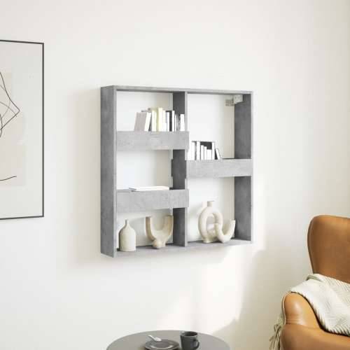 Zidni ormarić boja betona 80x15x80 cm od konstruiranog drva - Beton siva 80 x 15 x 80 cm 1 Cijena