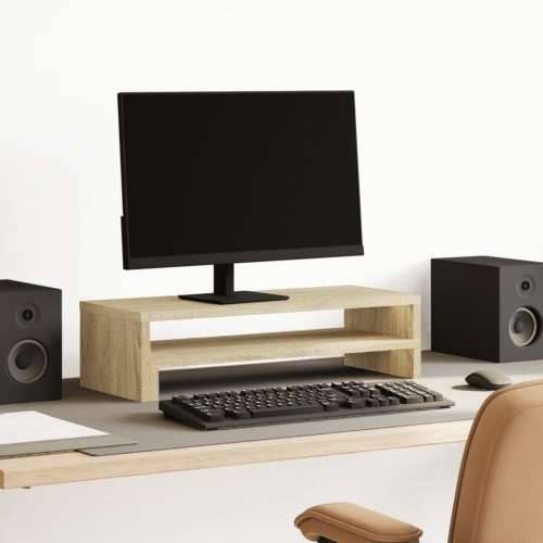 Stalak za monitor boja hrasta 54x22x15 cm konstruirano drvo - sonoma hrast Cijena