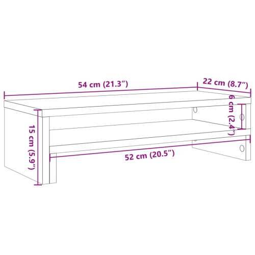 Stalak za monitor boja hrasta 54x22x15 cm konstruirano drvo - sonoma hrast Cijena