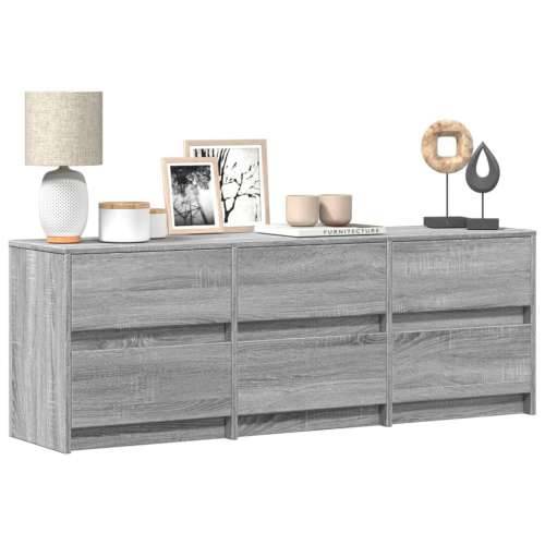 TV ormarić s LED svjetlima boja hrasta 140x34x50 cm drveni - Sivi hrast sonoma 1 140 cm Cijena