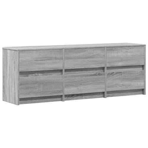 TV ormarić s LED svjetlima boja hrasta 140x34x50 cm drveni - Sivi hrast sonoma 1 140 cm Cijena
