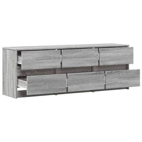 TV ormarić s LED svjetlima boja hrasta 140x34x50 cm drveni - Sivi hrast sonoma 1 140 cm Cijena