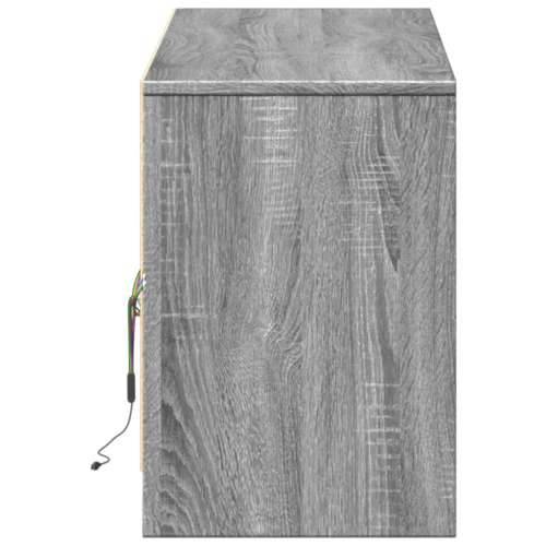 TV ormarić s LED svjetlima boja hrasta 140x34x50 cm drveni - Sivi hrast sonoma 1 140 cm Cijena