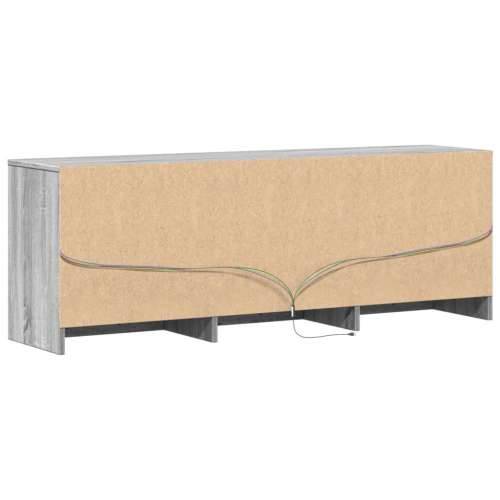 TV ormarić s LED svjetlima boja hrasta 140x34x50 cm drveni - Sivi hrast sonoma 1 140 cm Cijena