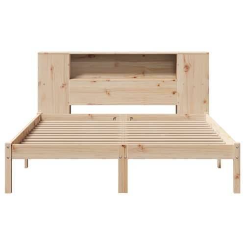 Krevet s regalom za knjige bez madraca 120x190 cm od borovine - Prirodna 120 x 190 cm Cijena