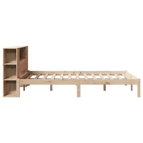 Krevet s regalom za knjige bez madraca 120x190 cm od borovine - Prirodna 120 x 190 cm Cijena