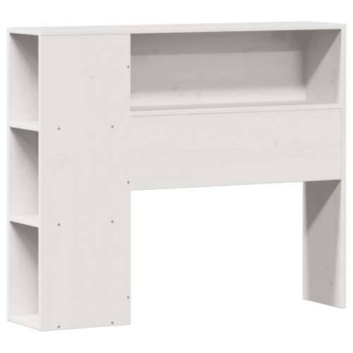 Krevet s regalom za knjige bez madraca bijeli 75x190cm borovina - Bijela 75 x 190 cm Cijena
