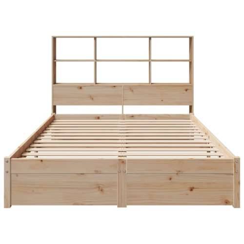 Krevet s regalom za knjige bez madraca 120x200 cm od borovine Prirodna 120 x 200 cm Cijena