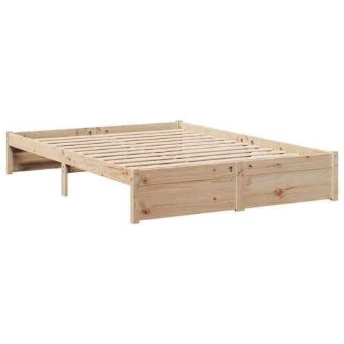 Krevet s regalom za knjige bez madraca 120x200 cm od borovine Prirodna 120 x 200 cm Cijena