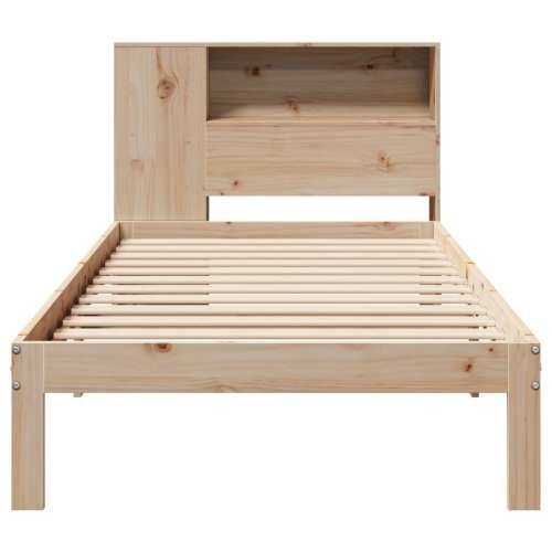 Krevet s regalom za knjige bez madraca 90x200 cm od borovine - Prirodna 90 x 200 cm Cijena