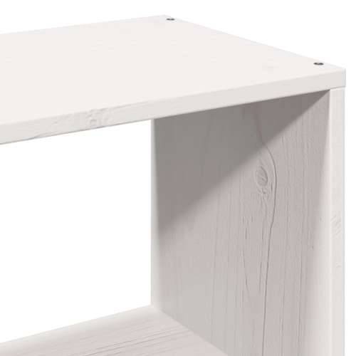 Krevet s regalom z knjige bez madraca bijeli 140x190cm borovina - Bijela 140 x 190 cm Cijena