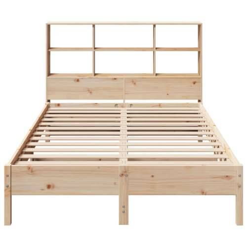 Krevet s regalom za knjige bez madraca 120x190 cm od borovine Prirodna 120 x 190 cm Cijena