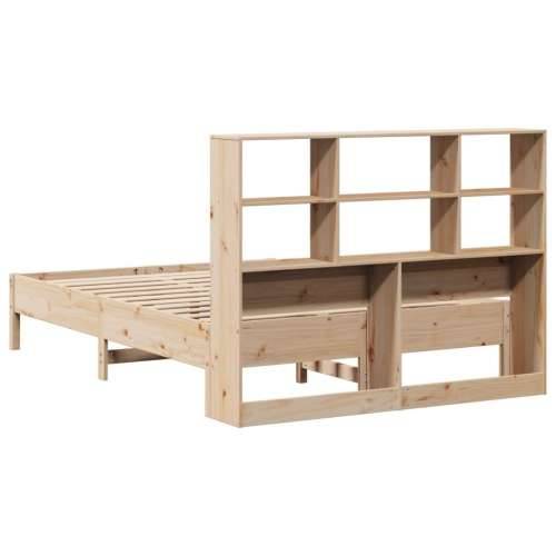 Krevet s regalom za knjige bez madraca 120x190 cm od borovine Prirodna 120 x 190 cm Cijena