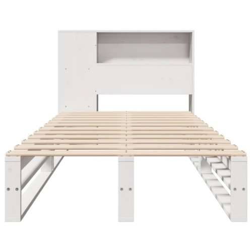 Krevet s regalom za knjige bez madraca bijeli 90x190 cm od drva - Bijela 90 x 190 cm Cijena