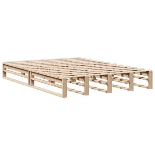 Krevet s regalom za knjige bez madraca 150x200 cm masivno drvo Smeđa 150 x 200 cm Cijena